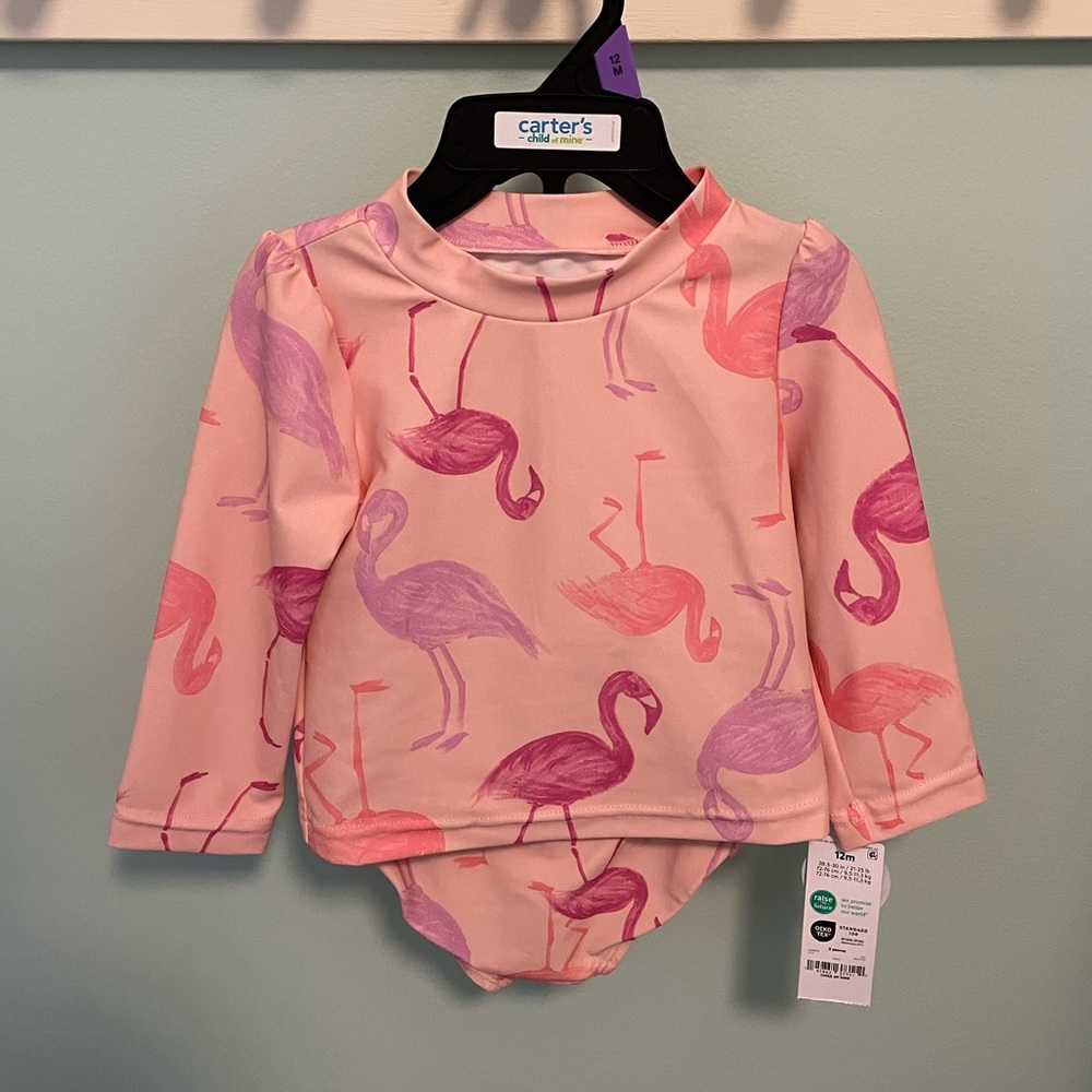 Carter’s Two Piece Flamingo Swim Suit